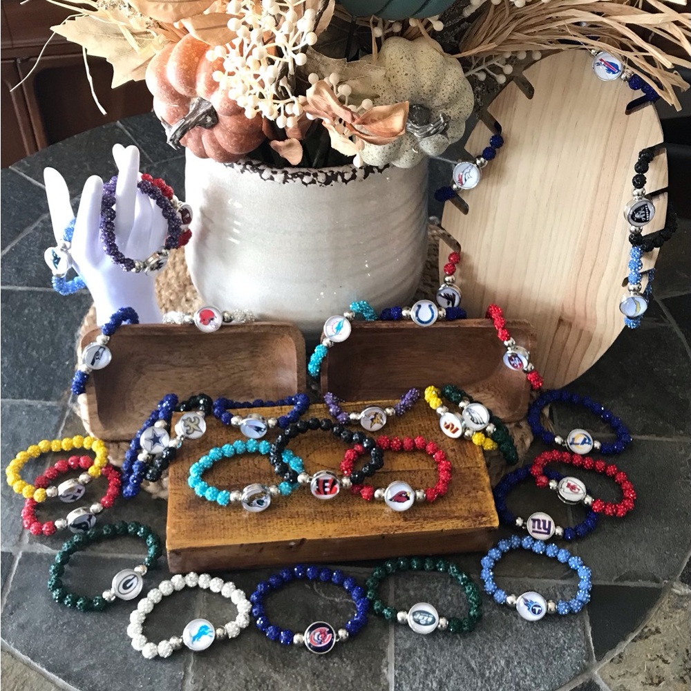 NFL Beaded Bracelets